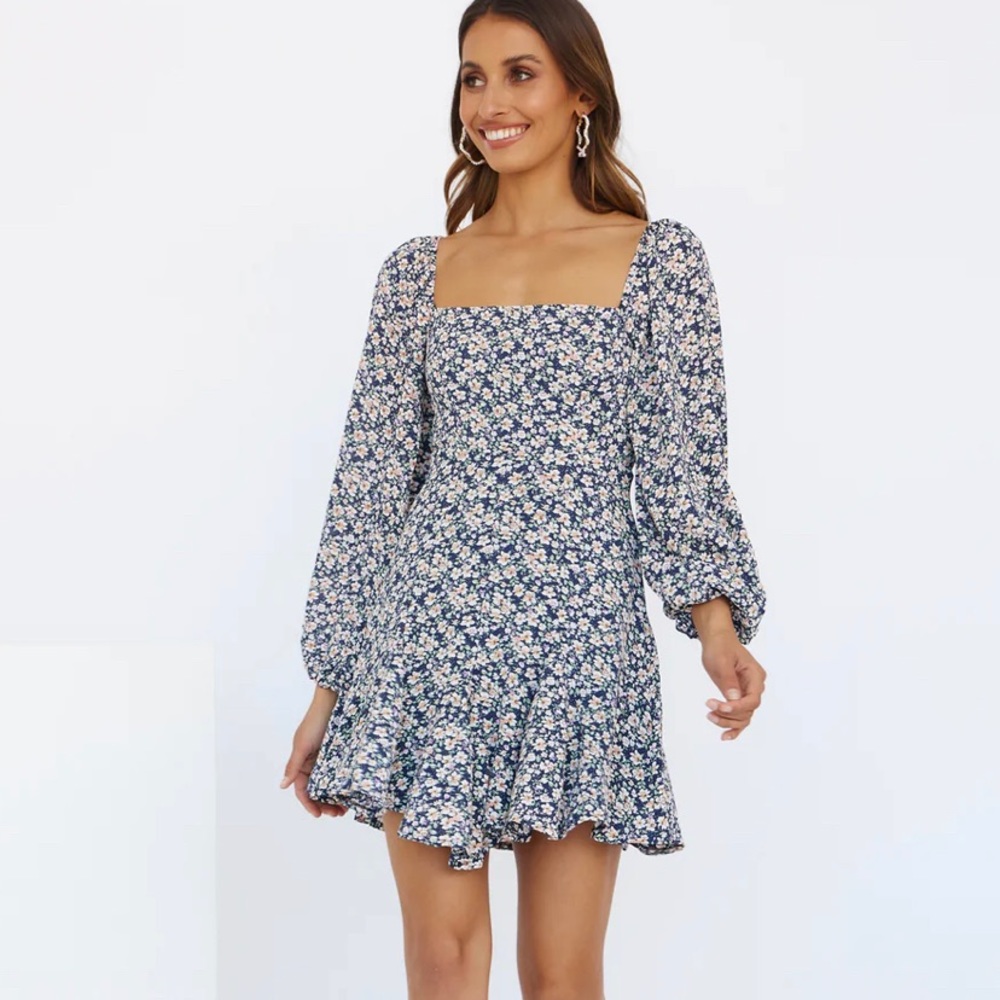 NWOT Hello Molly BFF Vibes Dress Navy, Size L (AU 12, US 8)